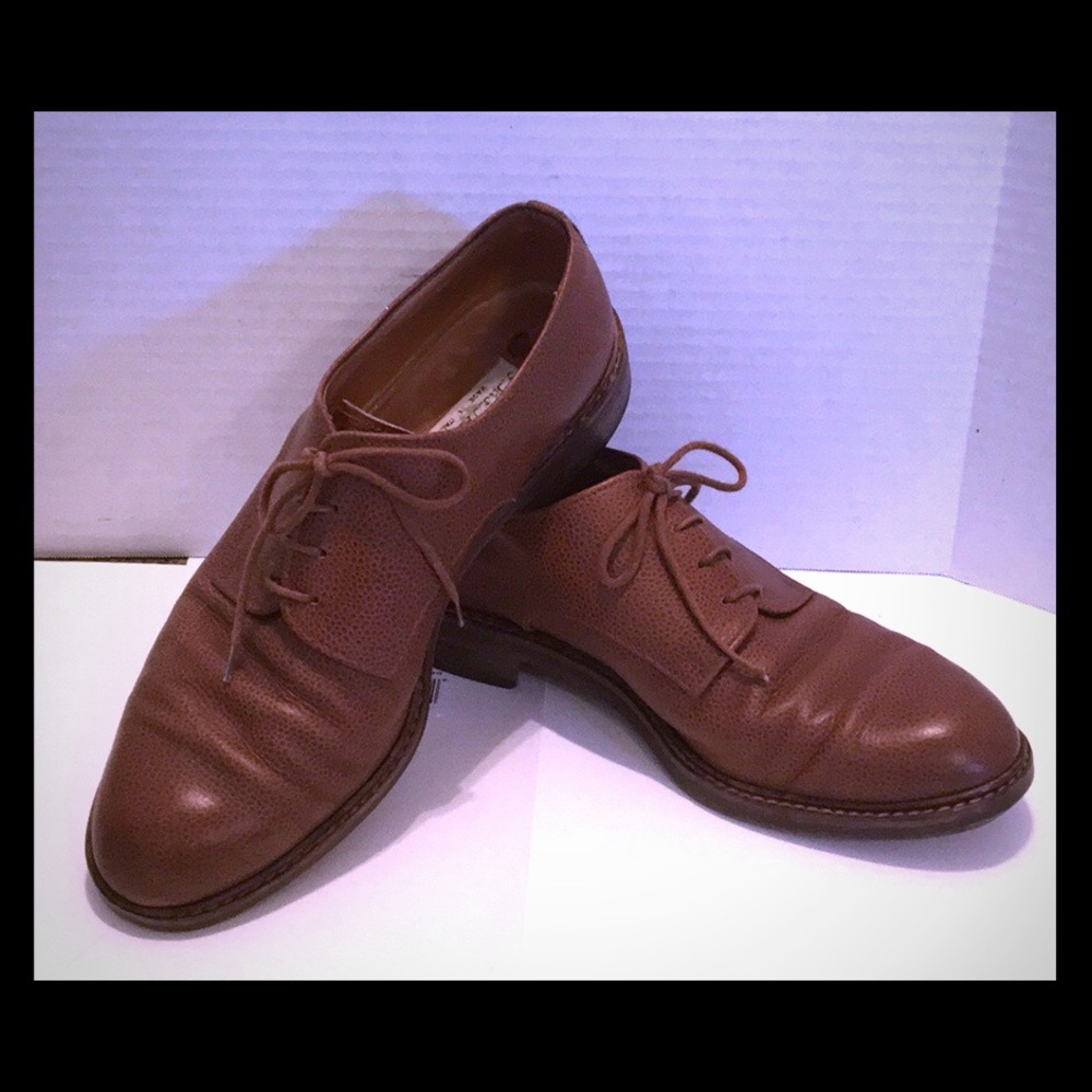 GIORGIO ARMANI SADDLE Brown Oxford TIE 8.5